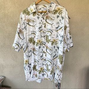 -Michael Austin Cotton/Rayon Hawaiian Aloha Shirt